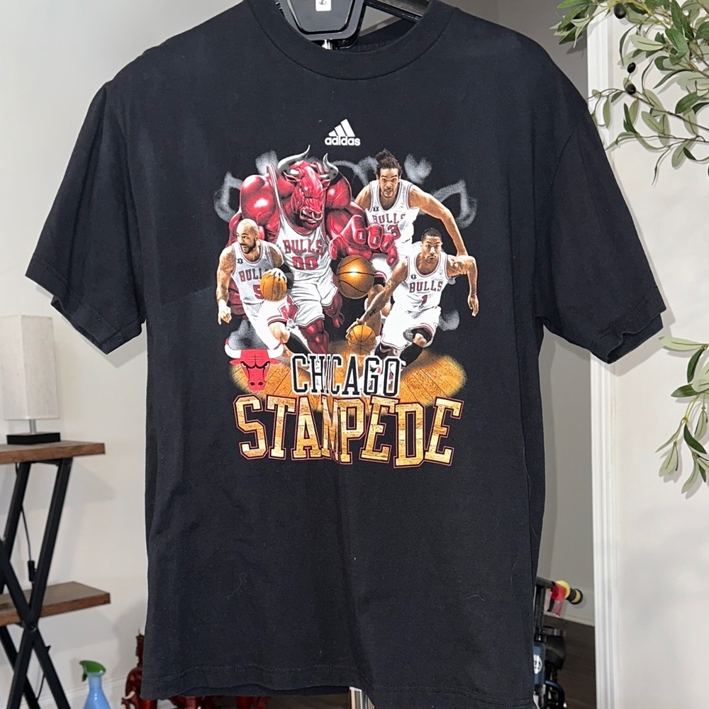 adidas Black Chicago Stampede Graphic Tee